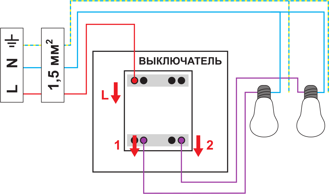 Подключение включателя выключателя Подключение, установка и замена выключателей - Полезно знать - Статьи - компания