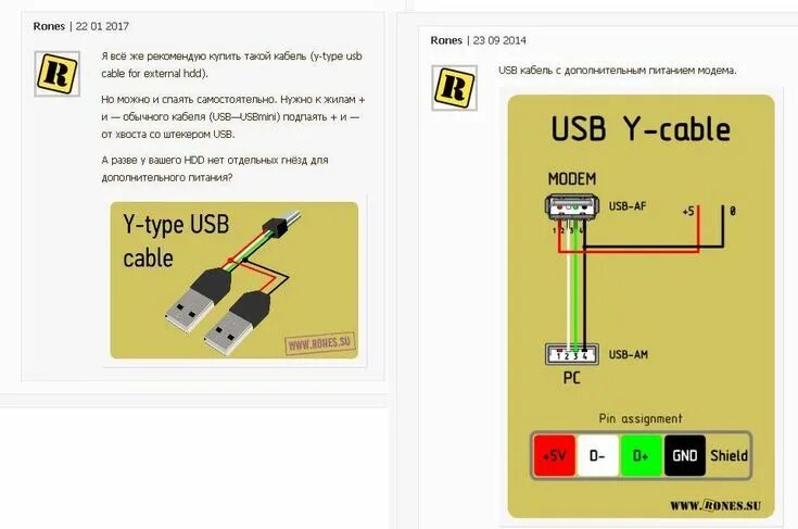 Подключение внешнего питания к usb устройству Распиновка разъёмов USB 2.0 Ноутбуки Ноутбуки