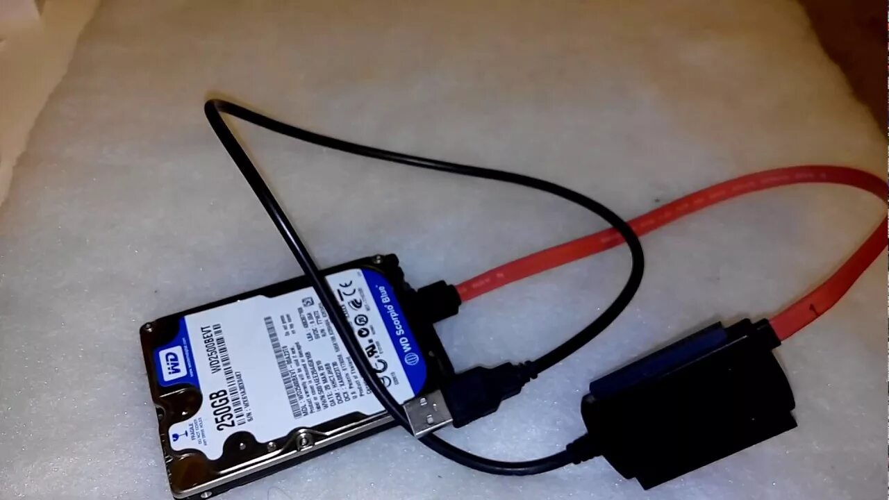 Подключение внешнего жесткого диска через usb HDD SATA/PATA/IDE to USB 2.0 Adapter / converter - YouTube