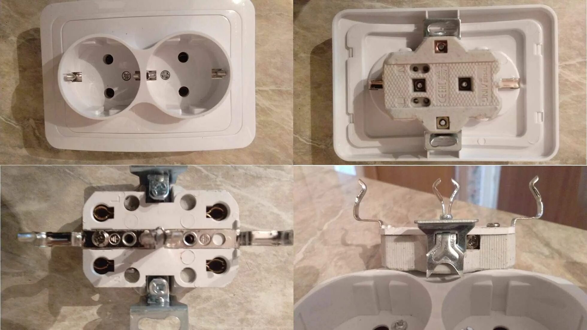 Подключение внешней двойной розетки Установка накладных розеток - Виды: Стандартные одинарные и двойные, угловые, с 