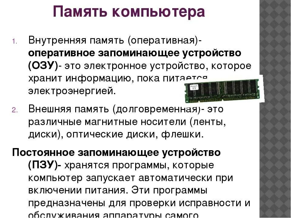 Подключение внутренней памяти компьютера Картинки УСТРОЙСТВО ВНЕШНЕЙ И ВНУТРЕННЕЙ ПАМЯТИ КОМПЬЮТЕРА