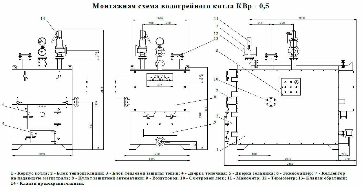 Подключение водогрейного котла КОТЕЛ КВр-0,4 - "Алтайский Котельный Завод"