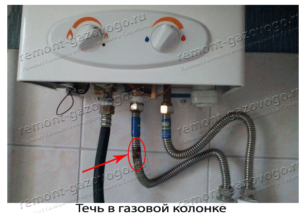 Подключение воды к газовой колонке Почему из газовой колонки капает вода HeatProf.ru