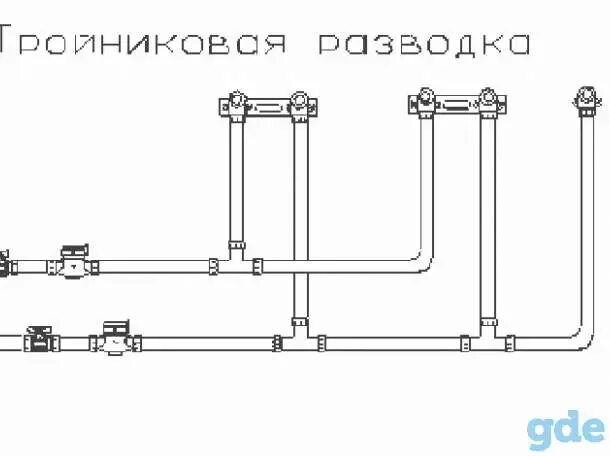 Подключение воды полипропиленовые трубы Скачать картинку СХЕМЫ РАЗВОДКИ ТРУБ № 51