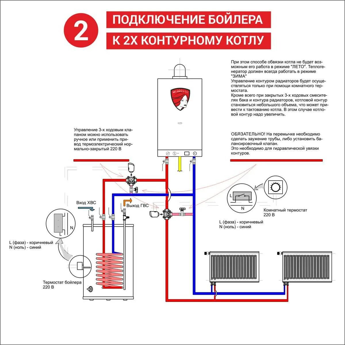 Подключение водяного отопления к бойлеру видео Схема подключения газового котла к бойлеру: найдено 88 картинок