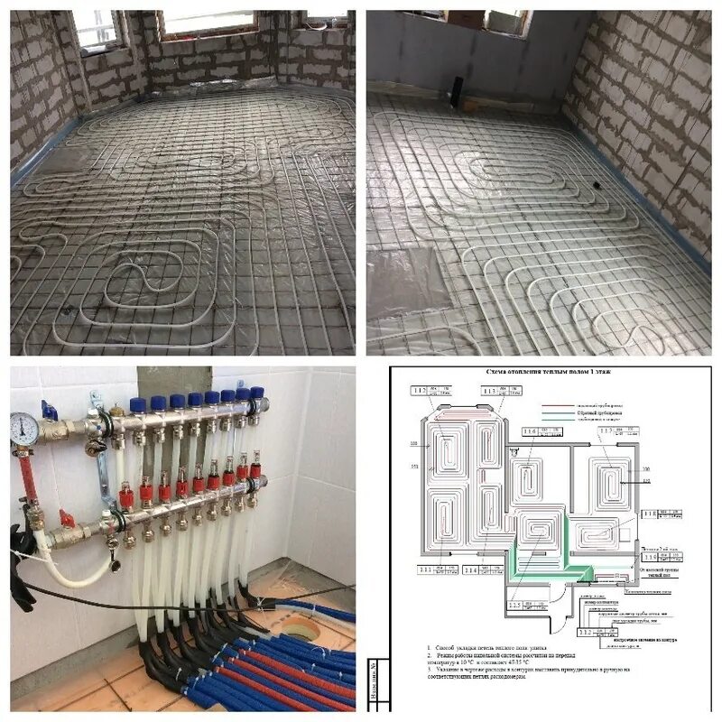 Подключение водяного пола в квартире Разводка теплых полов в частном: найдено 87 изображений