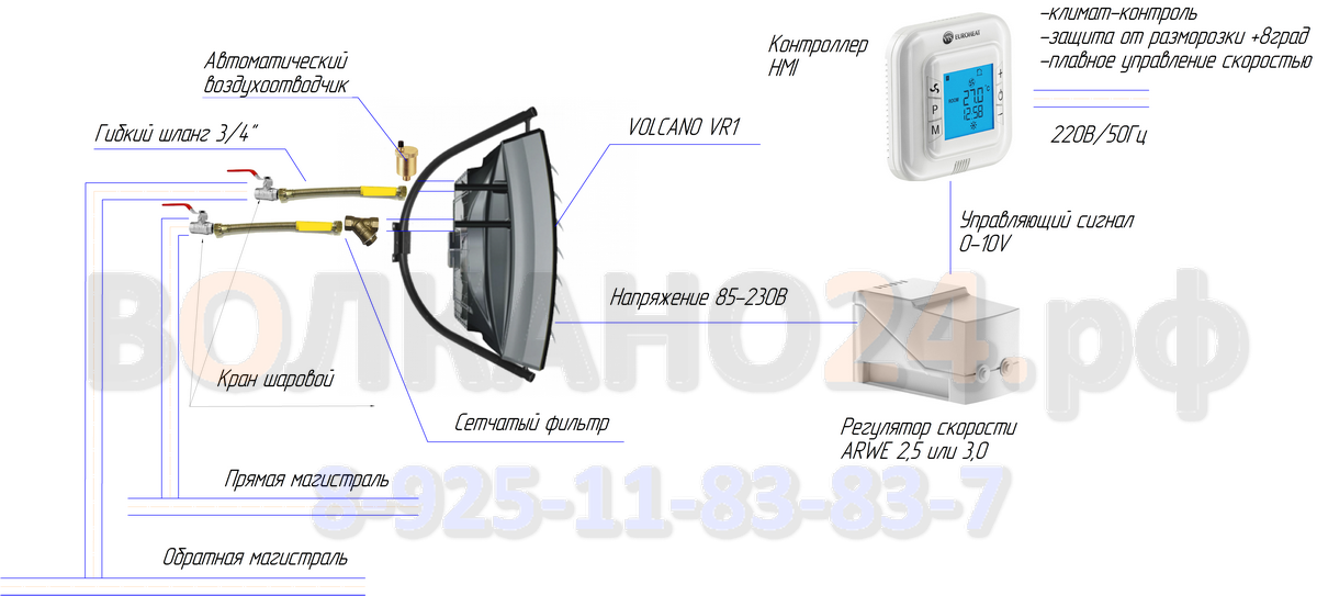 Подключение волкано к системе отопления Volcano vr2 схема подключения