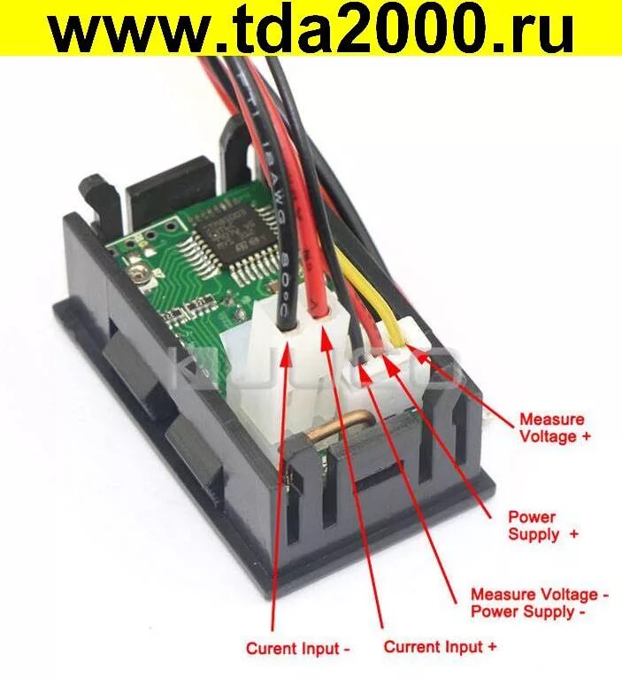 Подключение вольтамперметра из китая в блок питания щитовой прибор Амперметр+Вольтметр 10A 100в (с Шунтом)