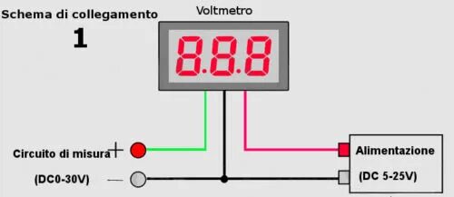 Подключение вольтметра 3 провода Mini Voltmètre Numérique 0-30V LED Bleu De Panneau Testeur Auto Moto Camper Dc e