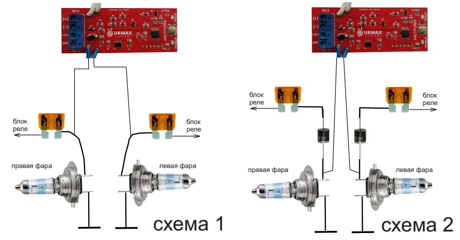 Подключение вспышек к дальнему свету Легальные стробоскопы - URMAX - SYSTEMS