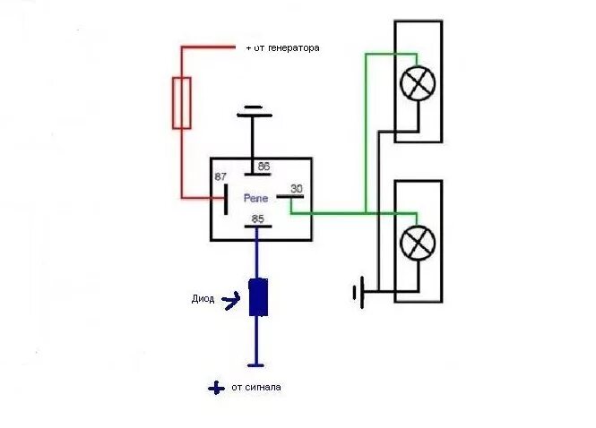 Подключение вспышек к дальнему свету Сигнал+дальний свет - Audi 80 (B4), 2 л, 1992 года электроника DRIVE2