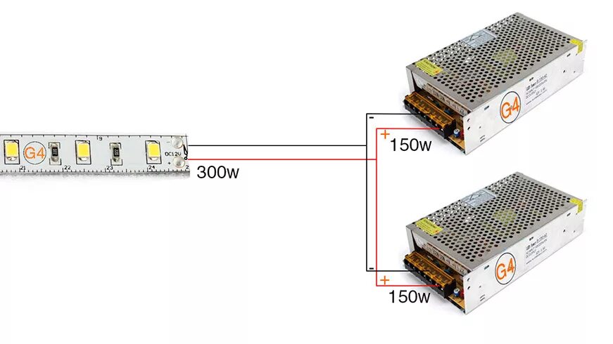 Подключение второго блока питания Как выбрать блок питания для светодиодной ленты? Giant4.ru