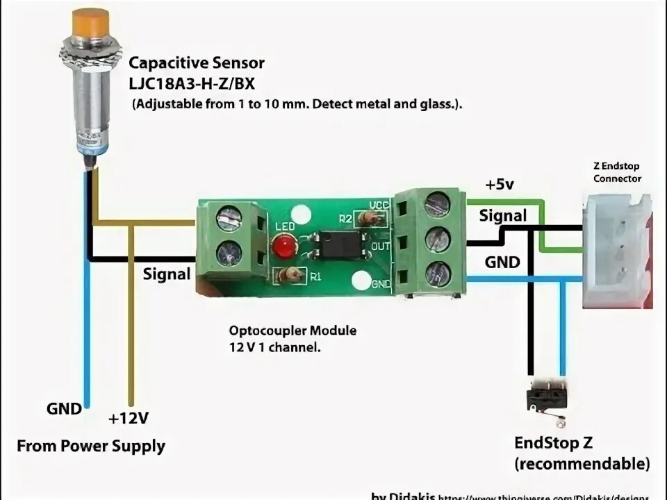 Подключение второго датчика How an Octocoupler works in 3D printing auto bed leveling sensor Anet Creality -