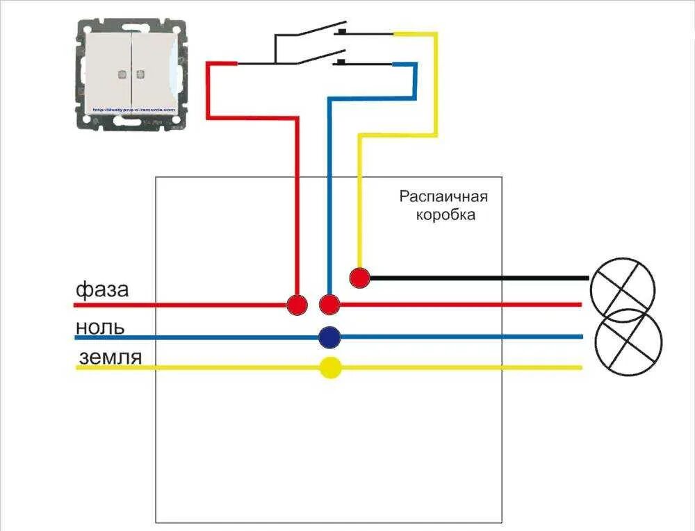 Подключение выключателя без нулевого провода Картинки ВЫКЛЮЧАТЕЛЬ ПОДКЛЮЧЕНИЕ