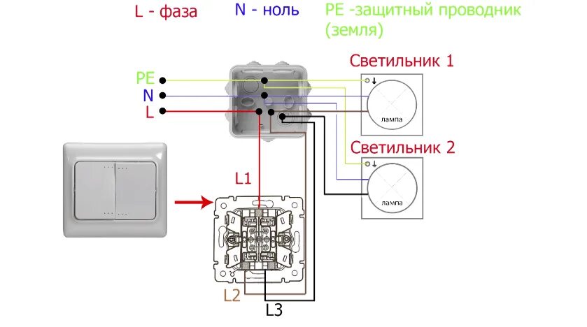 Подключение выключателя через ноль Выключатель где фаза