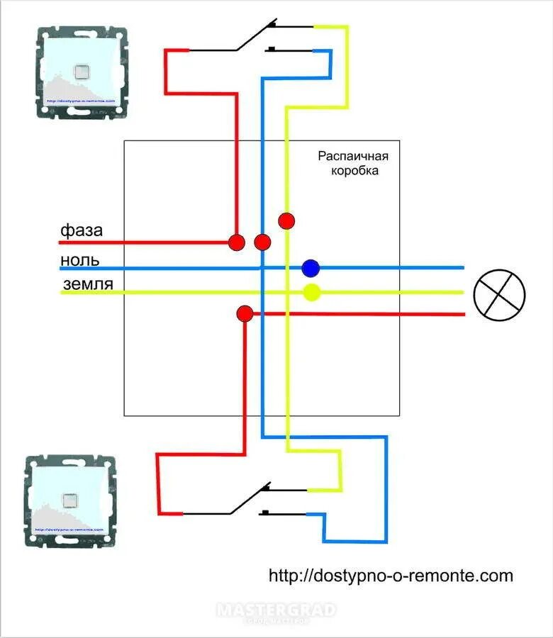 Подключение выключателя фаза и ноль На выключателе две фазы фото - DelaDom.ru