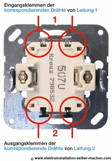 Подключение выключателя jung Kreuzschalter Aufbau, kreuzschaltung erklärt, kreuzschaltung anschließen und ver