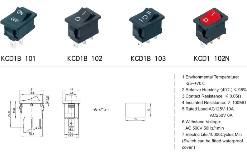 Подключение выключателя kcd1 Kcd-101 2 पिन काला घुमाव स्विच 6a 125 V - Buy घुमाव स्विच 6a,2 पिन घुमाव स्विच,क