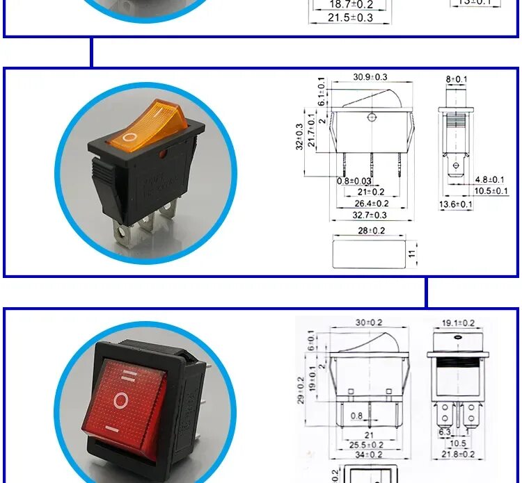 Подключение выключателя kcd1 10a 16a Включения-выключения Мгновенный Однополюсный 2 Контакты Кулисный Переклю