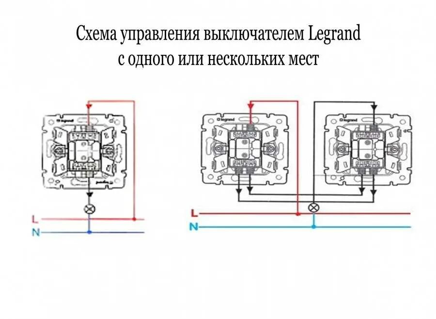 Подключение выключателя легран с одной клавишей Проходной выключатель legrand - схема подключения, нюансы монтажа, а также его к