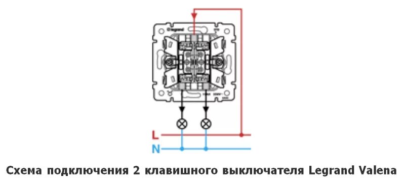 Подключение выключателя legrand Ответы Mail.ru: Как подключить двухклавишный выключатель Легранд?