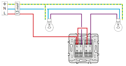Подключение выключателя legrand двухклавишный с подсветкой schémas electriques produits LEGRAND mais compatibles toutes marques Schéma élec