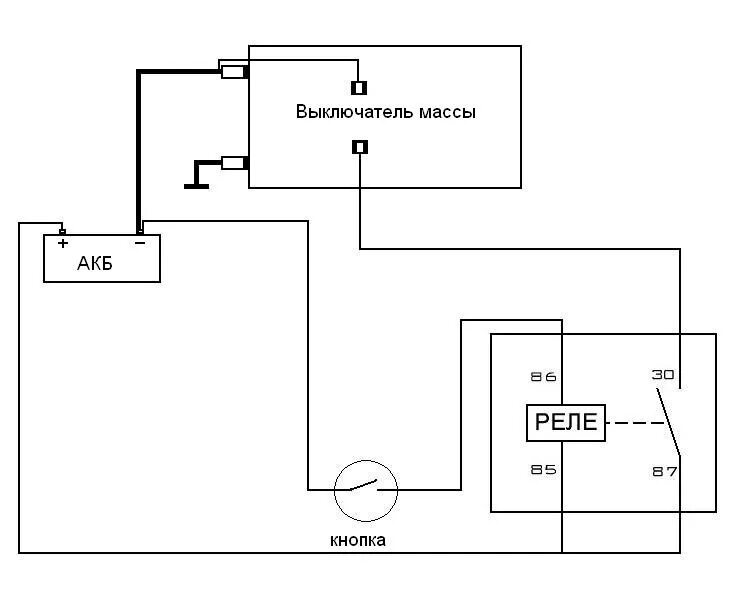 Подключение выключателя массы 12 вольт схема дистанционная масса - УАЗ 31514, 2000 года электроника DRIVE2