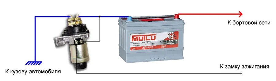 Подключение выключателя массы 12 вольт схема Выключатель массы 12в на легковой автомобиль: как установить и подключить, диста
