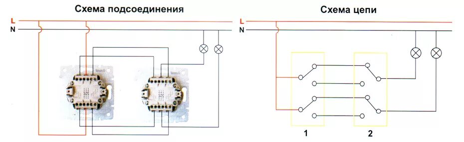 Подключение выключателя рольставней с электроприводом схема двухклавишного Подключение розетки и выключателя в одном корпусе: схема