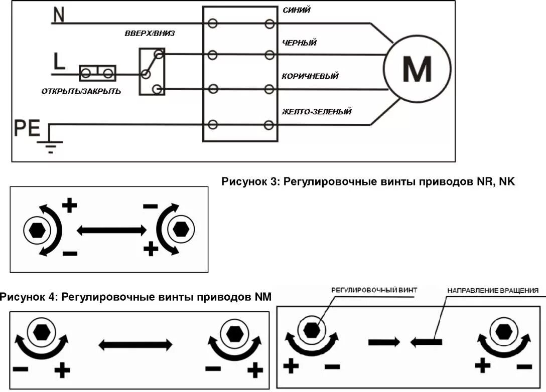 Подключение выключателя рольставни Инструкция по двигателю AN-MOTORS для рольставен. Схема подключения, настройка, 