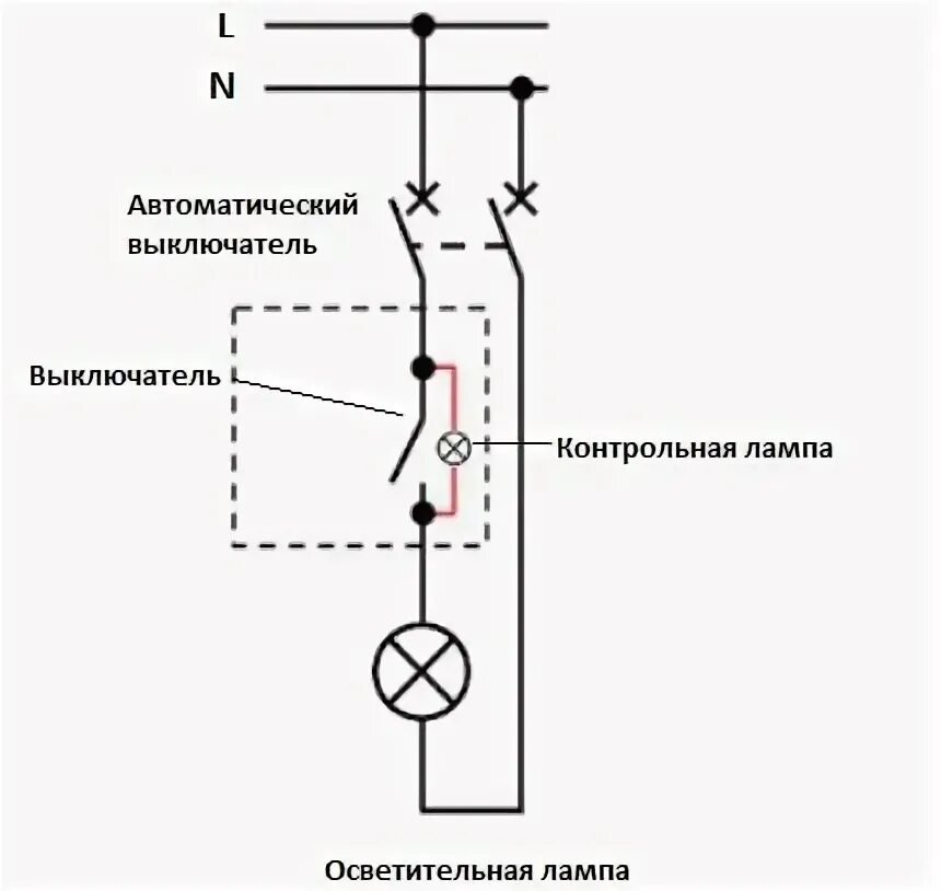 Подключение выключателя с индикатором Как подключить светодиодный выключатель: схемы для устройства с подсветкой