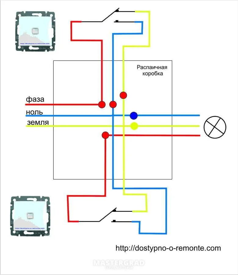 Подключение выключателя с землей На выключателе две фазы фото - DelaDom.ru