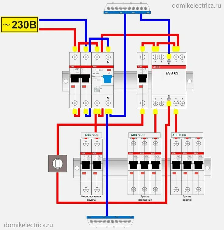 Подключение выключателя света mastera uslug Мастер выключатель - 10 глупых ошибок при подключении схемы через контактор. Эле