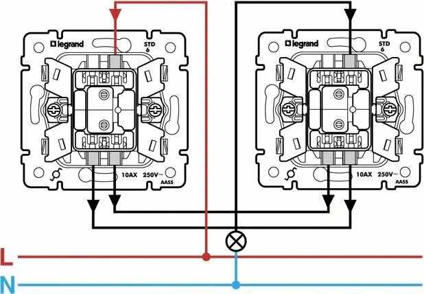 Подключение выключателя systeme electric Valena LIFE Переключатель 2-кл c лиц панелью безвинт зажимы бел 752408 сн/пр - к