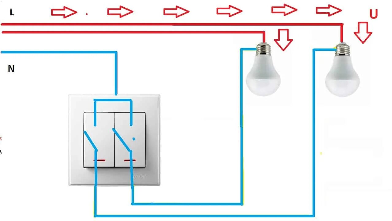 Подключение выключателя systeme electric Как подключить 2 выключатель видео