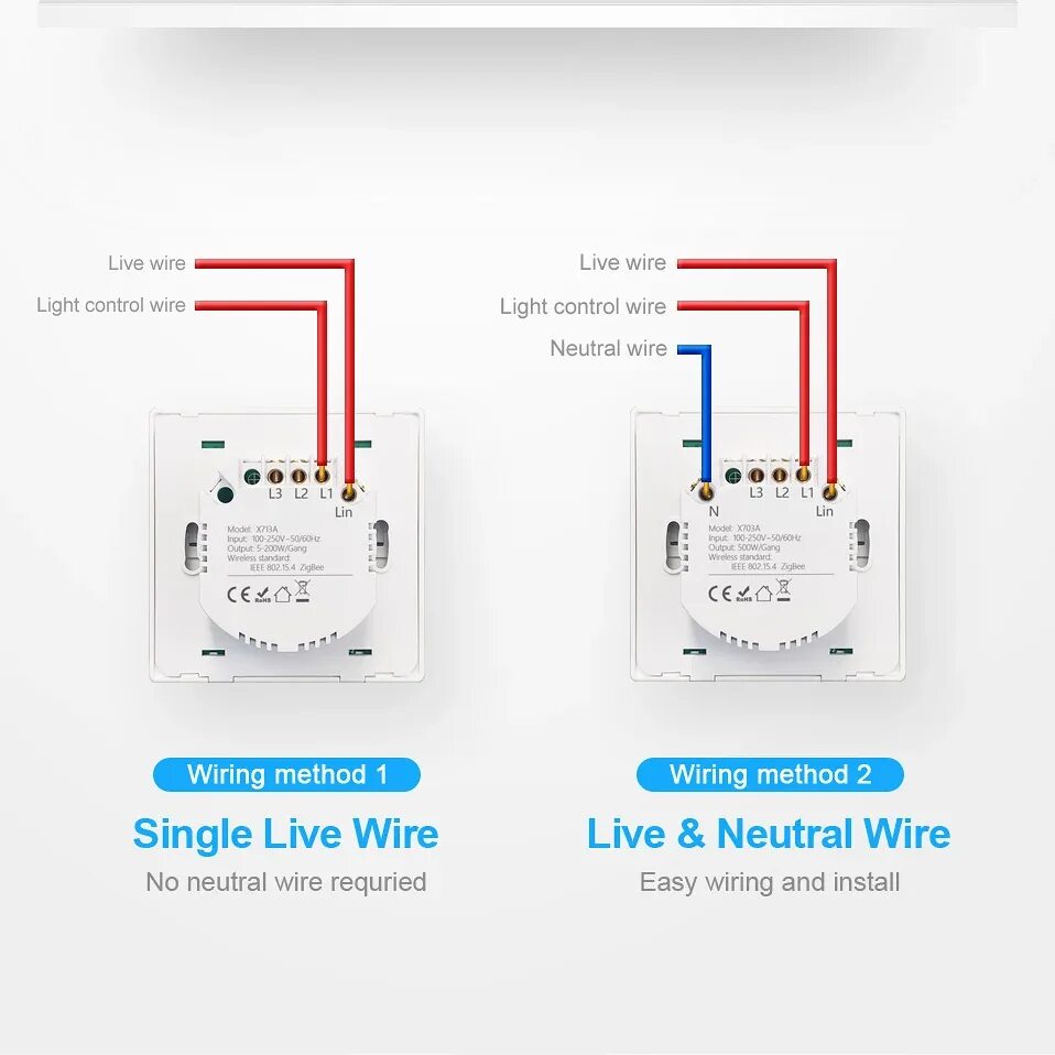 Подключение выключателя zigbee Умный выключатель AVATTO Tuya Zigbee с или без нейтрального провода, умный свети