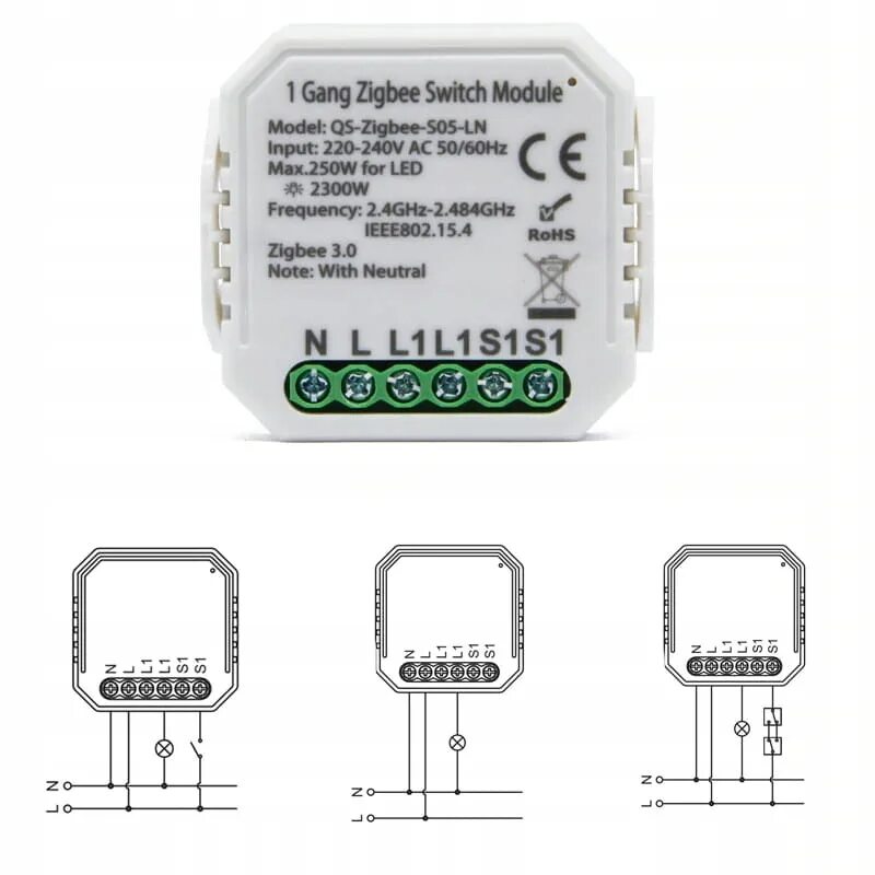 Подключение выключателя zigbee Купить Двухконтурный релейный переключатель Zigbee S05-LN: отзывы, фото и характ