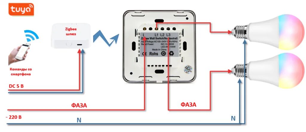 Подключение выключателя zigbee без нуля Профнастил двухсторонний фото - DelaDom.ru