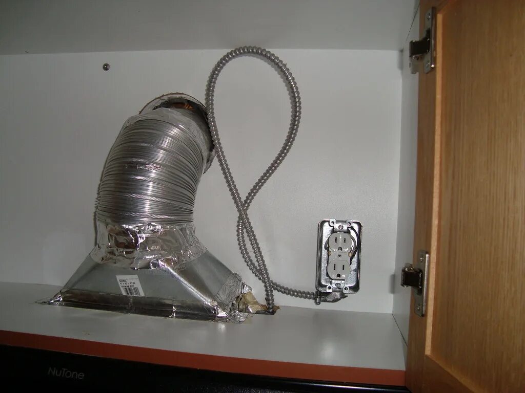 Подключение вытяжки электричеству wiring - How do I get power into my kitchen cabinet? - Home Improvement Stack Ex