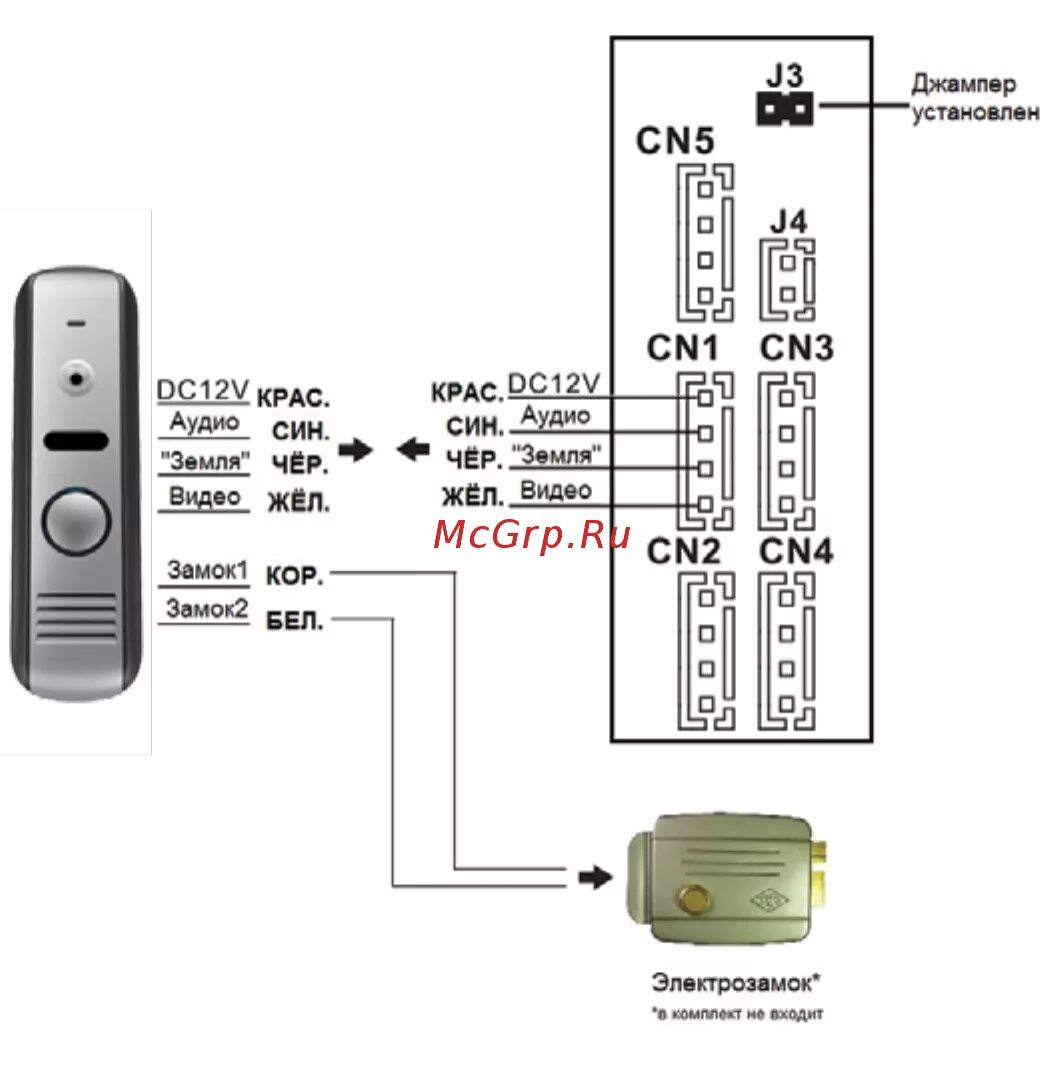 Подключение вызывной панели activision CTV CTV-DP1000NG 10/24 Www ctvcctv ru