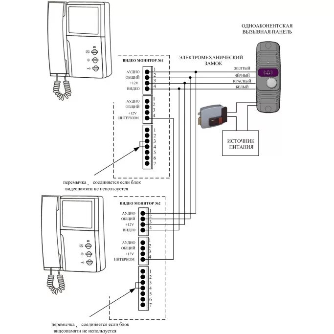 Подключение вызывной панели к видеодомофону Как подключить видеодомофон в квартире фото - DelaDom.ru