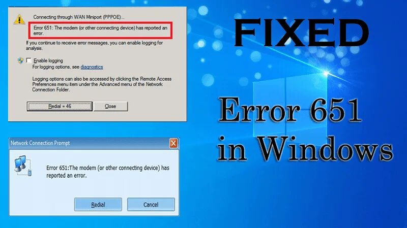 Подключение wan miniport ошибка 651 Ошибка 651 при подключении к интернету Windows 10: как исправить сбой подключени