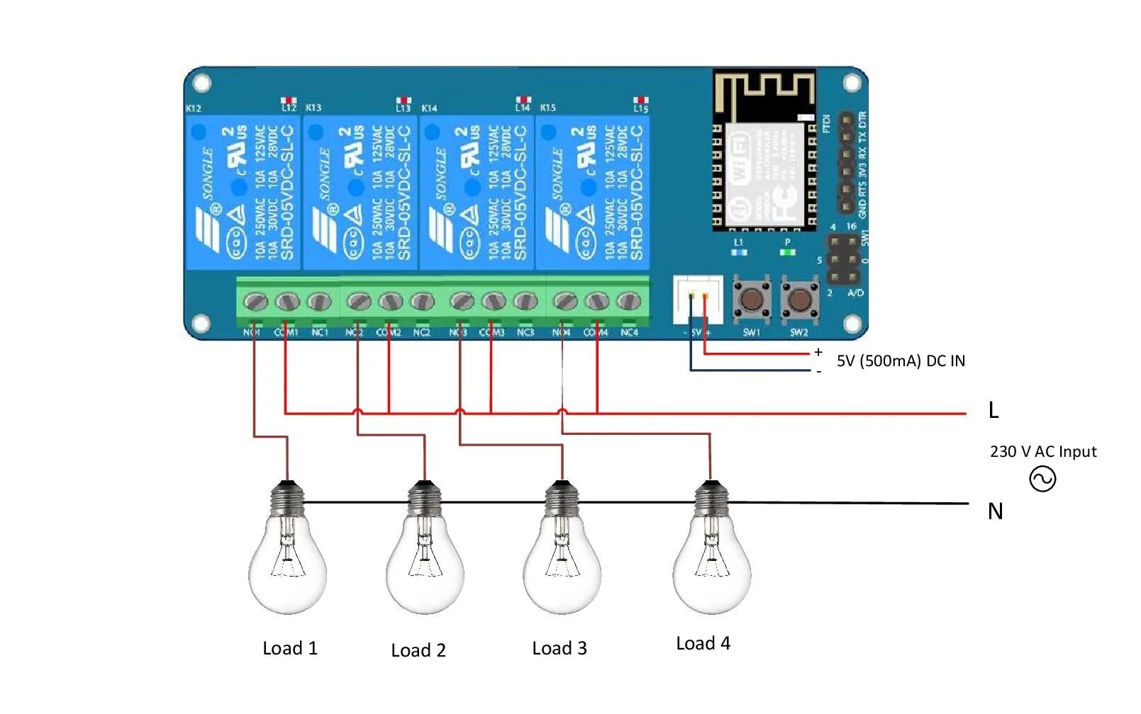 Подключение wifi реле arduino ide - 2 Channel Relay normal open is not working with NodeMCU but led on