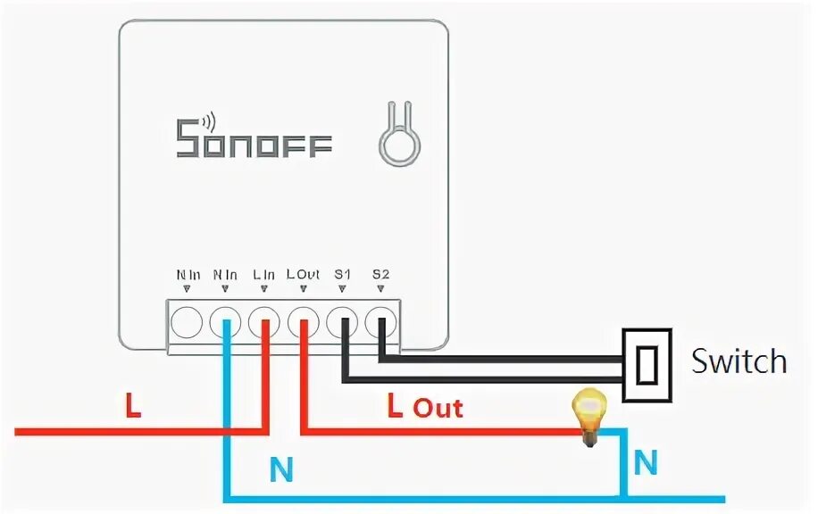 Подключение wifi реле к выключателю без нуля sonoff mini r2 wifi Gran venta - OFF 76