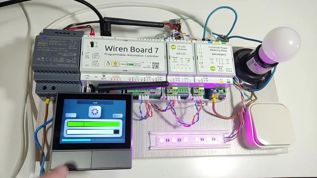 Подключение wiren board к 3 м фазам Работа Sonoff NSPanel с контроллером Wiren Board 7 - YouTube