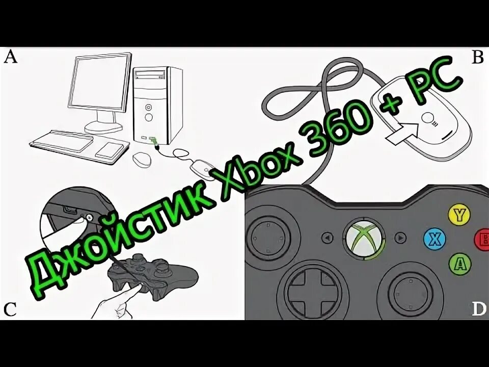 Подключение xbox 360 к windows 10 Как подключить джойстик Xbox 360 к ПК - YouTube