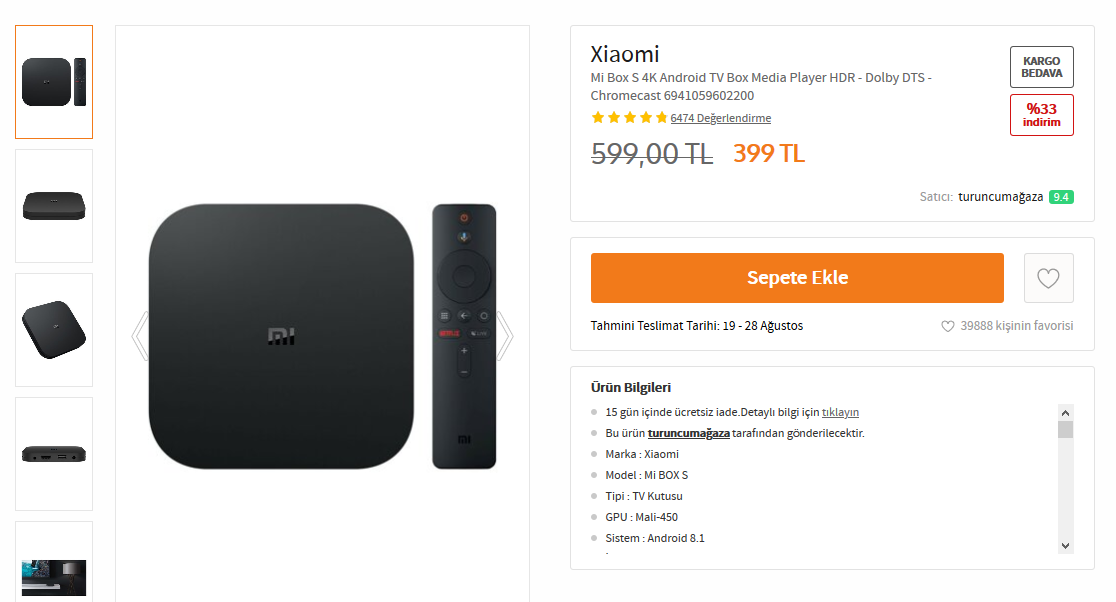 Подключение xiaomi tv box s к телевизору Xiaomi Mi Box S 4K Android TV Box Media Player 399TL (Trendyol)