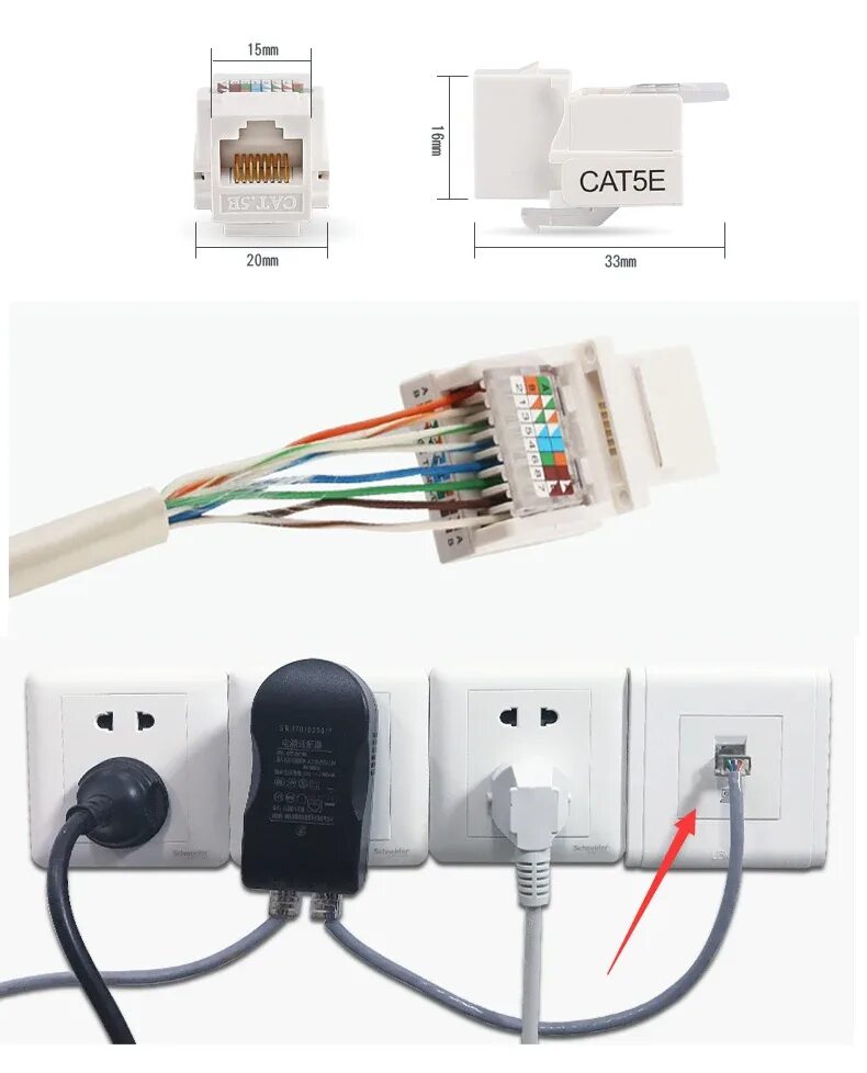 Подключение ютп розетки Glory White 90 Degree Lan Wall Socket Cat5e Keystone Jack - Buy Keystone Jack,Rj