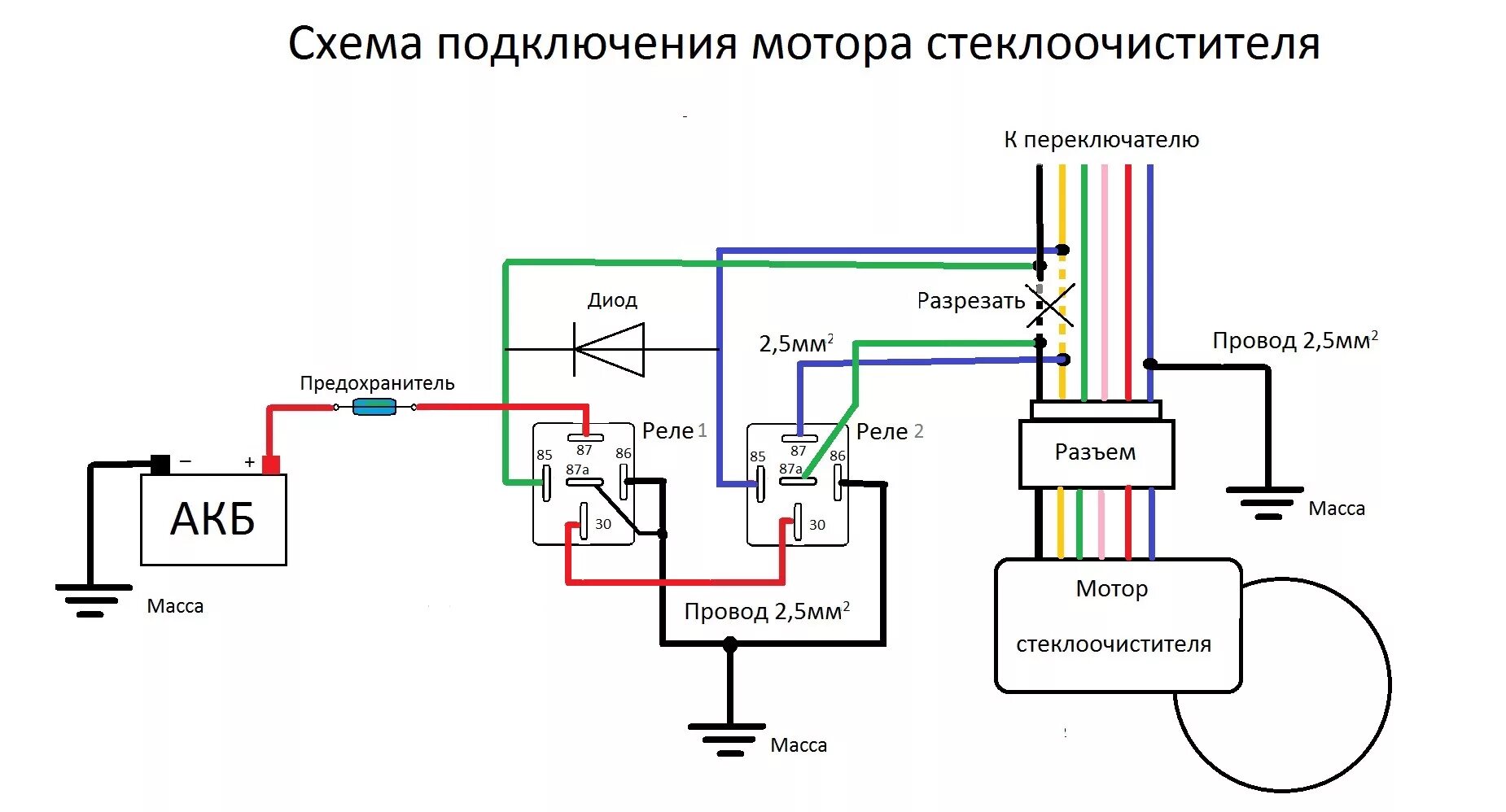 Подключение заднего дворника Переподключение дворников - ГАЗ Газель, 2,9 л, 2003 года электроника DRIVE2