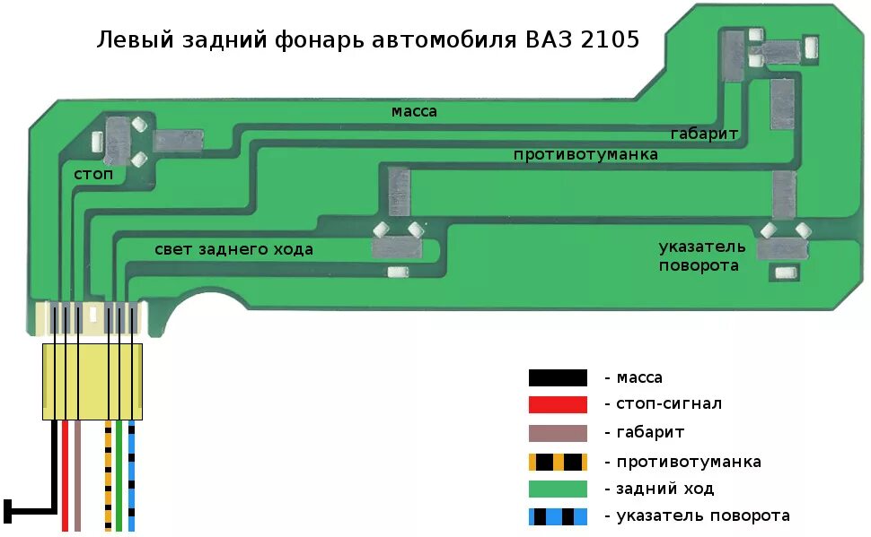 Подключение заднего фонаря т4 РЕШЕНО Горит правый Задний Габарит при выкл машине - Lada 210740, 1,6 л, 2008 го